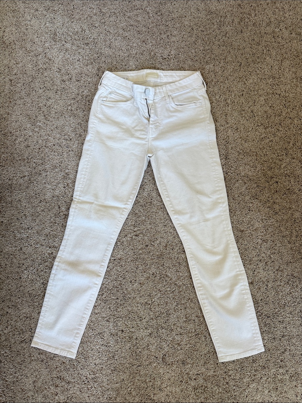 Women's MOTHER White Slim Fit Jeans
